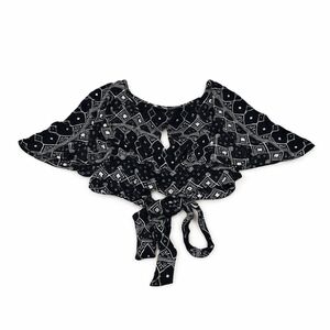 Rip Curl Black and White Geometric Wrap Top